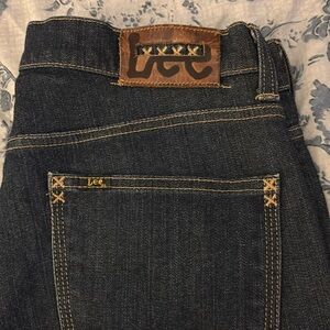 Lee Blue Straight Leg Jeans with Contrast Stitching W32 L30